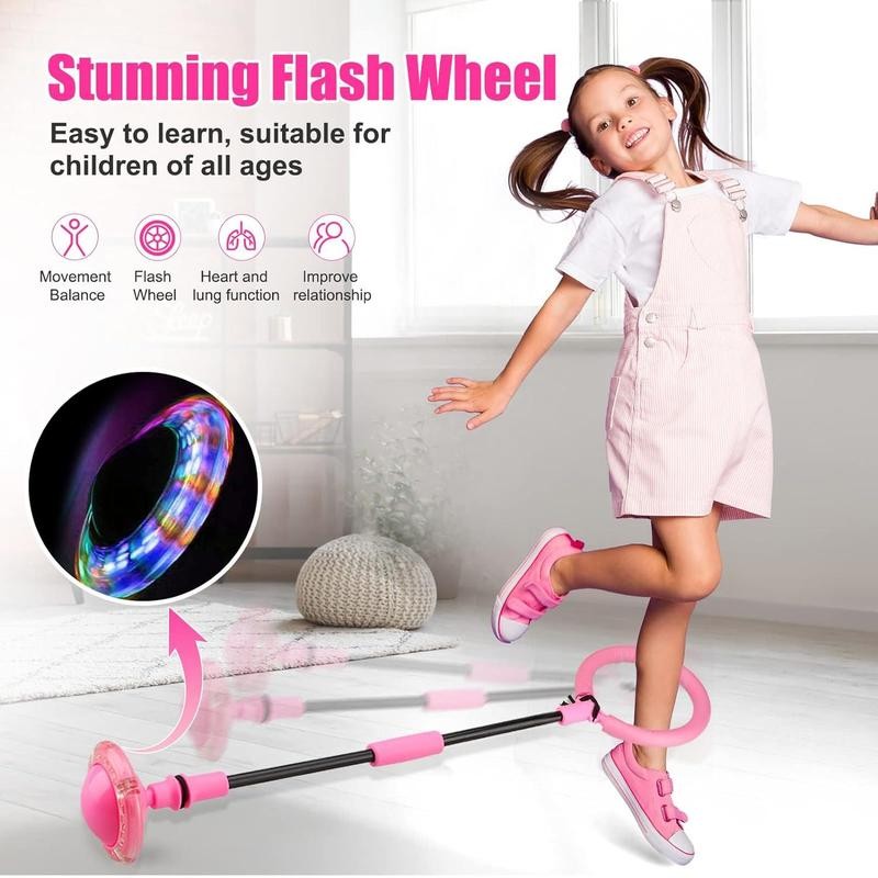 Ankle Skip Ball for Kids - Foldable Flash Wheel Skip