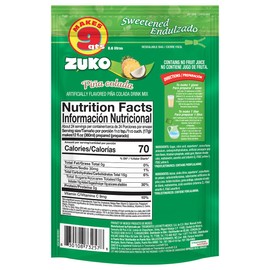 Zuko Pineapple Coconut Instant Powder Drink | Family Pack | No Sugar Needed | Vitamin C | 14.1 Ounce (Pack of 6)
