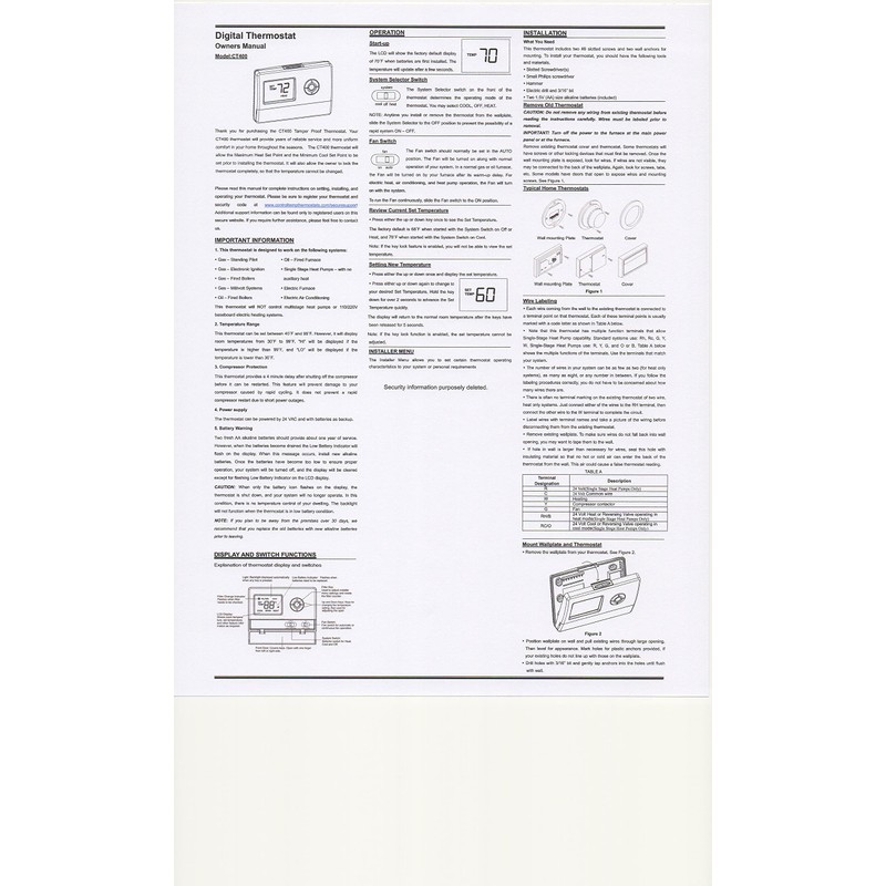 ControlTemp CT400 Advanced Tamper Proof Thermostat, 5.5''Wx3.75''Hx1''D