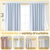 1" Gold Double Curtain Rod 84 to 120Inchs,BHSRODS Heavy Duty