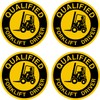 Qualified Forklift Driver Hard Hat Hardhat Decal Sticker Placard 2"W