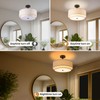 Aufrichting Drum Semi Flush Mount Ceiling Light, 16 inch 3