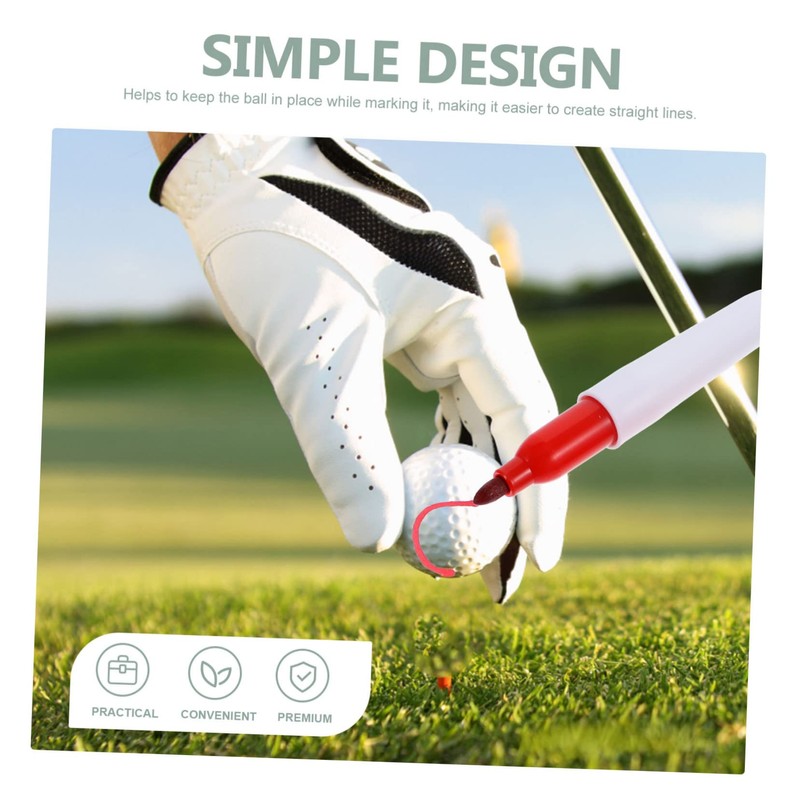 Sosoport 4Pcs Golfing Ball Stencil Plastic Alignment Tool for Accurate