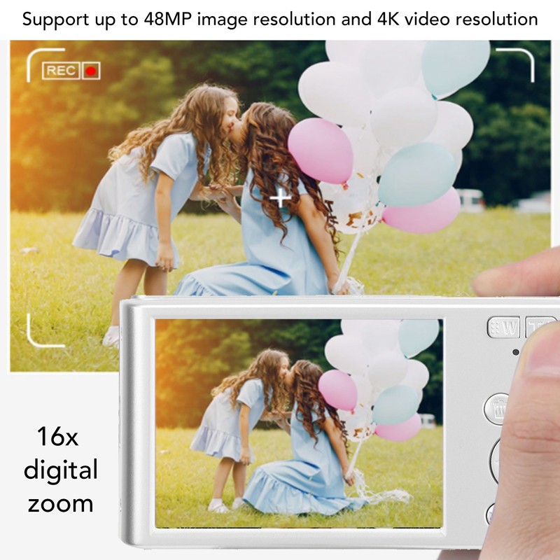 4K Digital Camera 48MP 2.8 Inch 16X Digital Zoom Portable