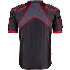 Gilbert XP300 Protective Rugby Body Armor Padded Shoulder, multicolor (black / red), 2XL