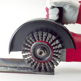 JAZ 32052 - 5" Standard Twist Knot Wire Wheel, 22 Knots, .020" Steel, 5/8"-11 Thread