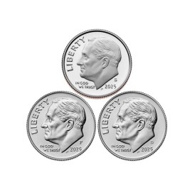 2025 P D S 2025 s,p,d Roosevelt Dimes S Proof and P,D Uncirculated In Stock