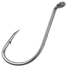 Octopus Fishing Hooks - 200pcs 2 Barbed Baitholder Fishhook Extra Sharp Black High Carbon Steel Circle Hooks for Freshwater Saltwater Size: 8#-6/0