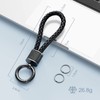 PIAQEIOZ Keychain Car Carabiner Keychain Leather Braided Bicycle Key Keychain