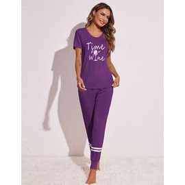 Ekouaer Womens Pajamas Set Print Sleepwear