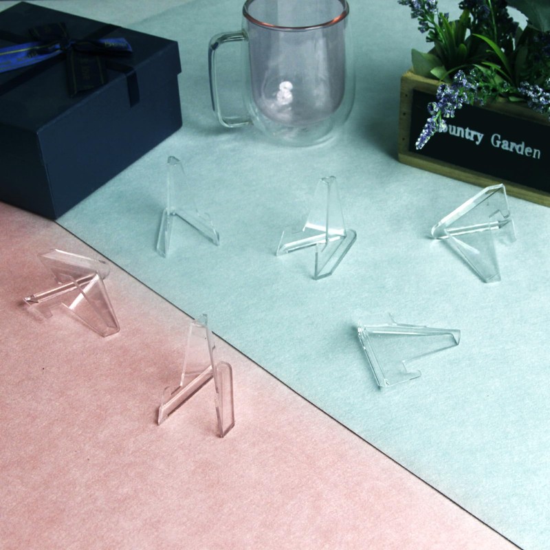 Yoanxong 40 Pack Card Display Stands, 2.16 Inches Acrylic Display