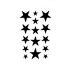S.A.V.I 3D Temporary Tattoo Stars Design Size 10.5x6cm - 1pc,