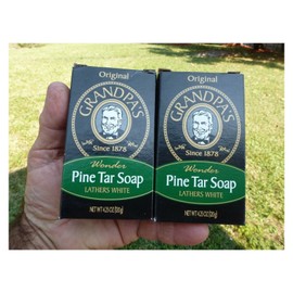 New Grandpa's Pine Tar Soap 4.25 oz. Bar. 2- Bars"Original"
