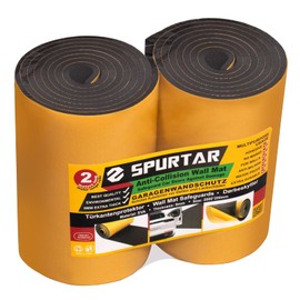 Spurtar - Protector de Pared de cochera, Impermeable, Protector de Puerta de Coche, Autoadhesivo de Espuma EVA, Protector de Esquina de Pared para Puerta de cochera, Color Negro, 79 x 8 x 1/4