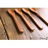 Redchocol8® Set of 4 Handmade Small Wooden Tea Spoons Reddish