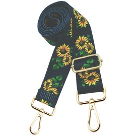 PCBAG Adjustable Replacement Crossbody Straps Sunflower Wide Shoulder Strap Canvas Belt for Handbags
