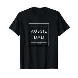 Best Aussie Dad Minimalist Tee, Australian Shepherd Dog Dad T-Shirt