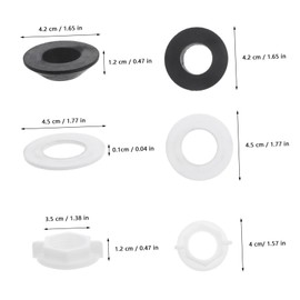 Operitacx Toilet Tank Gasket Kit with Rubber Seal Ring Inlet Valve Seal for Leak Prevention Complete Repair with Washers and Bolts Compatible with Flush Valve Openings for Efficient Flushing