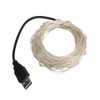 BUYERTIME USB String Lights 5M/16.4ft 50 LEDs, USB Powered Silver