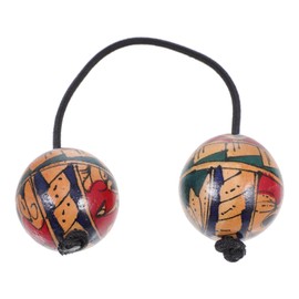 Milisten Handprint Asalato Aslatua Kashaka Instrument African Shaker Double Gourd Percussion Rhythmic Ball Cas Cas Instrument Hand Shaker Balls
