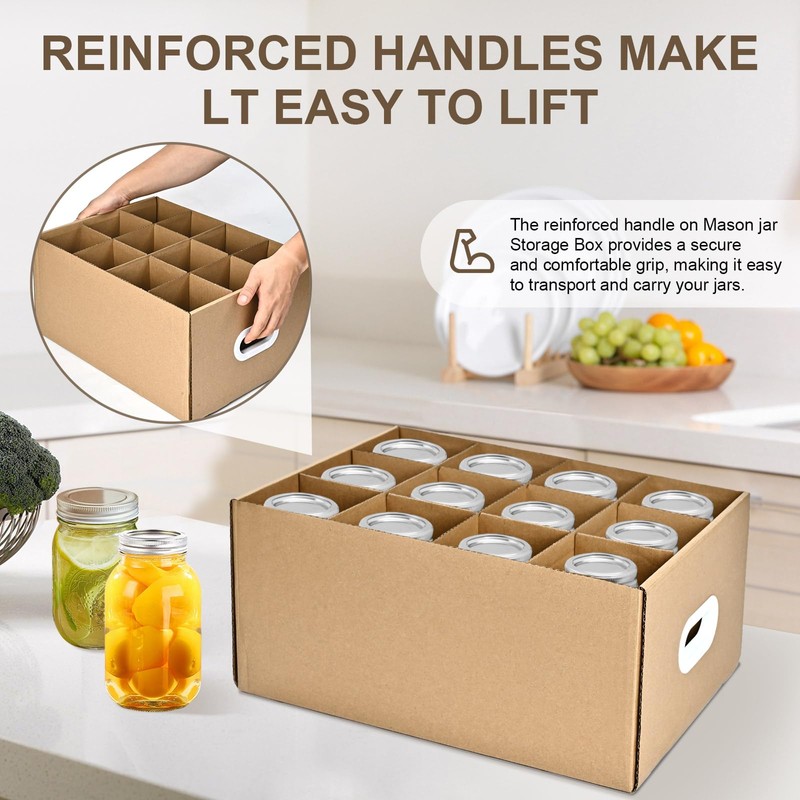 PPXHFV 6 Pcs Canning Jar Storage,Fits 32 oz Jars Regular