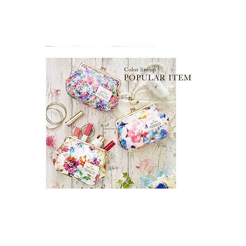 Cosmetic Pouch, Botanical Flower, Pouch Surface, Laminated Pouch, Stylish, Cute,