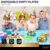 Disposable Paper Plates Blue, 6 3/4 Inches Paper Dessert Plates,