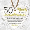 50th Wedding Anniversary Heart Plaque - Celebrate Half a Century