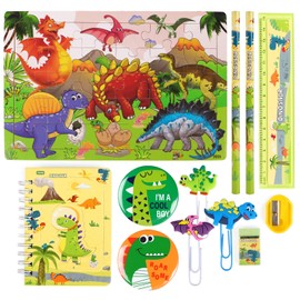 MEJOSER Pack of 12 Dinosaur School Cone Filling Contents Dino Sugar Bag School Gift Boy Party Bag Wonder Bag Girls Children Birthday First Day of School Gifts for School Child (Dino)