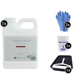 Breathing Color Timeless Archival Print Varnish Kit - 1 Pint, Satin Finish, Best Canvas Coating, Certified Archival Quality, Includes Foam Roller, Mixing Cups, and Gloves Bundle