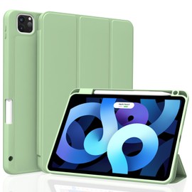 Divufus Case for iPad Pro 11 inch 4th/3rd/2nd Generation, Lightweight Slim Auto Sleep/Wake Smart Cover Soft TPU Back Case with Pencil Holder for iPad Pro 11" 2022/2021/2020, Matcha Green