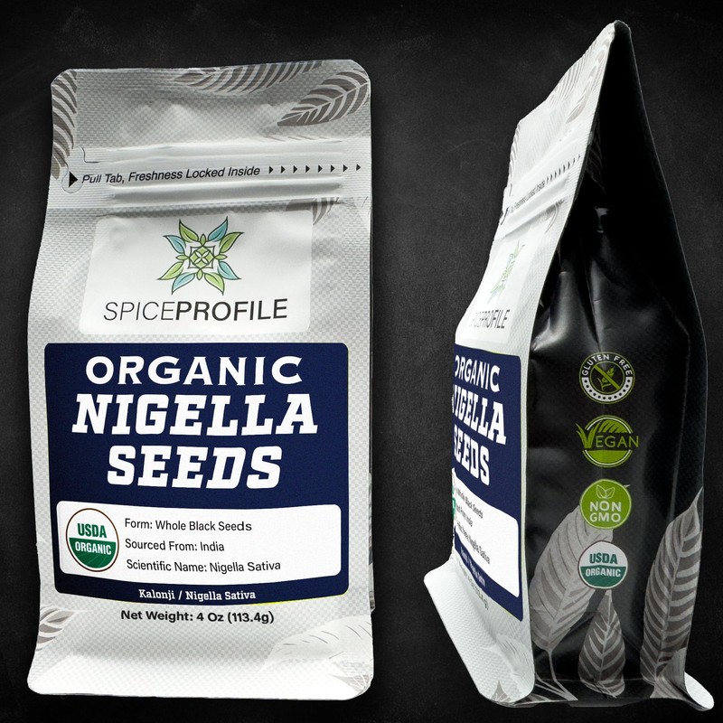 Spice Profile USDA Organic Nigella Seeds, Lab Tested for Heavy