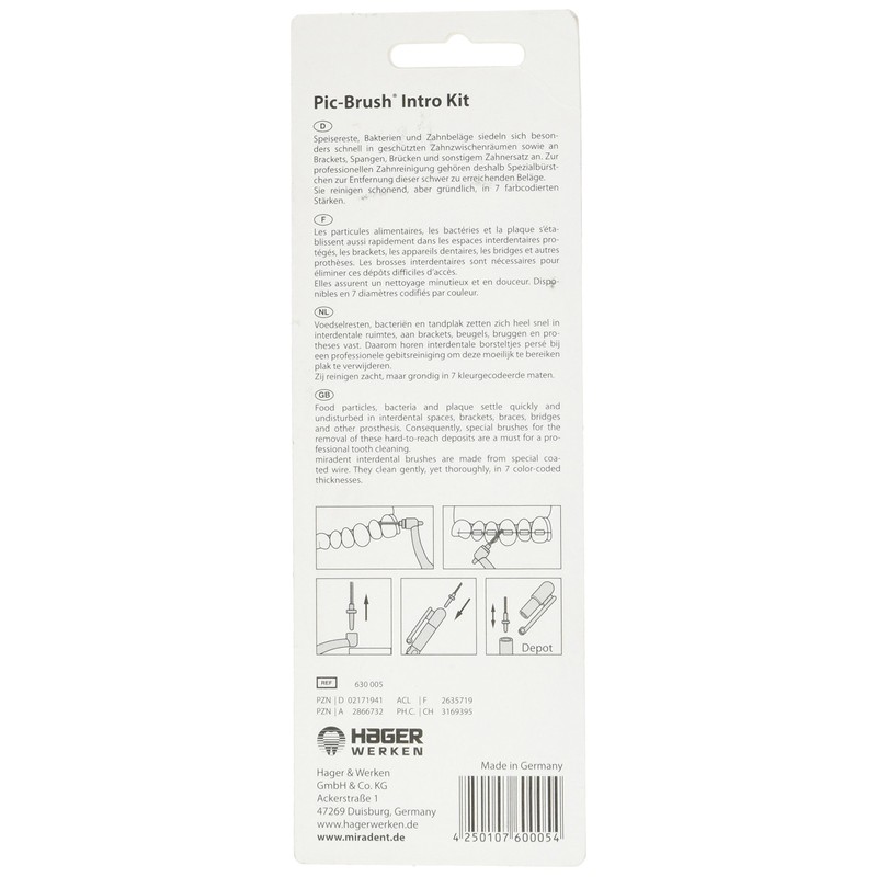 Pic-Brush Intro Kit blau transparent – 4 Stück