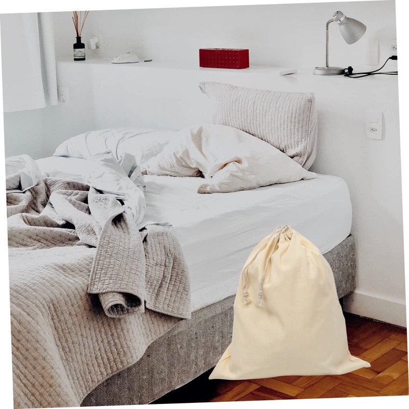 Ciieeo Unique Designtravel Drawstring Bags Canvas Laundry Bag Closure Pockets