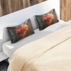 ALAZA Red Rose Flower Fire Satin Pillowcase Standard Size Pillow