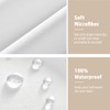 Felisa Short Waterproof Fabric Shower Curtain Liner with 3 Large