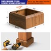 Prinfort 2pcs 6x6 Aluminum Deck Post Base Cover Outdoor, Decorative