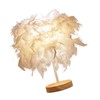 Feather Table Lamp Light Luxury Bedside Lamp Night Light for