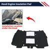Hood Engine Insulation Pad Compatible with Jeep Wrangler JK 2007-2017
