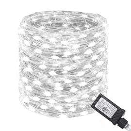 Joomer Fairy String Lights 66FT 200 LEDs Plug in Fairy Lights Indoor Copper Wire String Light DIY for Bedroom, Parties, Wedding, Christmas, Outdoor,Indoor Decoration (White, Non-Connectable)