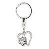 k/A Keyring Heart with Paw Metal Keyring, silver