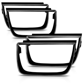 AmeriLite for 2010-2013 Chevy Camaro 4pcs Tail Light Matte Black Bezel Covers - Passenger and Driver Side