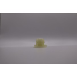 King Car Clips 50pcs Nylon License Plate Nut for GM 3907444, 15614745, 4755299, Screw Size 1/4" (#14), Fits into 13/32" Hole (Light Beige)