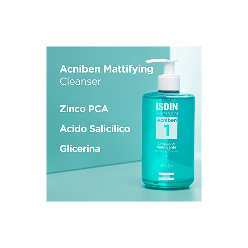Isdin Acniben Gel Limpiador Matificante Piel Grasa 400ml