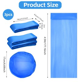 BUTBU Pack of 3 Nappy Bin Refill Cassettes, Baby Nappy Bin Refill Film, 4.5 m Nappy Bag, Refill Film Compatible with Angelcare, Tommee Tippee, Spross, LitterLocker (Blue)