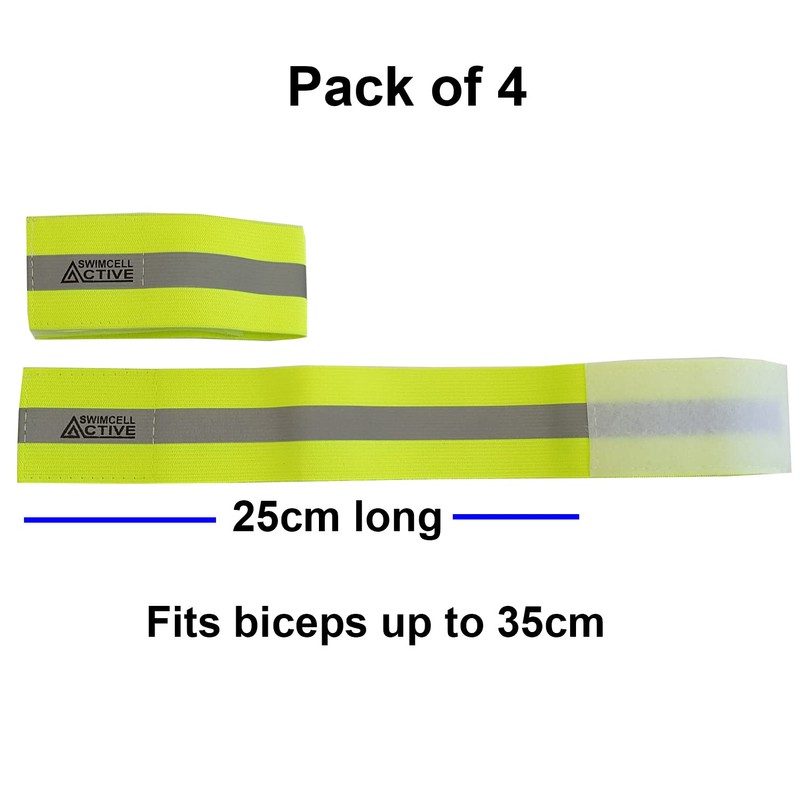 SwimCell High Visibility Reflective Armbands - Reflective Running Gear -