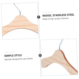 BESPORTBLE 10pcs Wooden Pet Apparel Hangers Durable and Practical Dog Clothing Rack for Organizing Pet Clothes Wood Color for Outdoor Use and Easy Installation