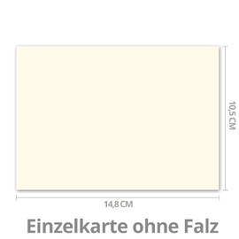 Single Cards DIN A6 - Natural White - Pack of 25 - Premium Quality - 10.5 x 14.8 cm - Very Dimensionally Stable - Suitable for Printers Ideal for Greeting Cards and Invitations - Brand: Neuser