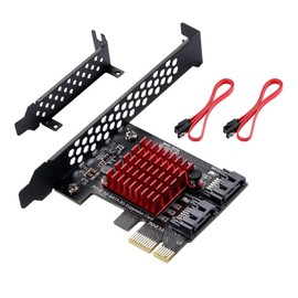 PCIE 1X to SATA 3.0 Controller Card, PCIE 2 SATA III 6Gbps Port Expansion Cards, SSD and HDD Support for Windows7/8/10/XP/Linux/Vista