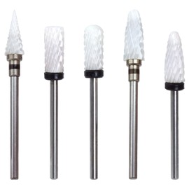 prendre PR-NAIL24BIT01 Zirconia Bit Nail Machine Ceramic Attachment Barrel Large Oval Medium Cylinder Gel Nail Gel Off Sanding